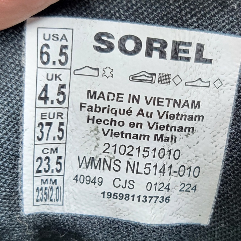 Sorel Brex Boot Lace Black Waterproof Leather Combat Boots NL5141-010 Womens 6.5 - Picture 6 of 11